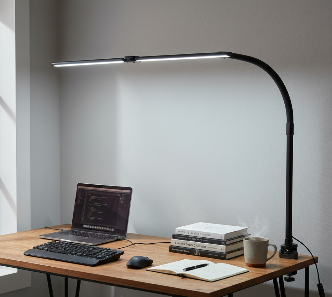 Alora Desk Lamp | Adjustable LED Light Bar, Clamp Mount