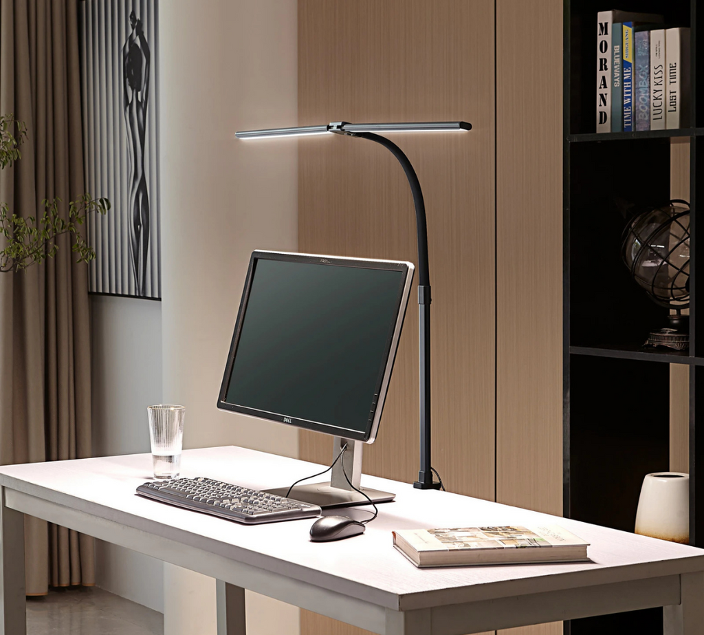 Alora Desk Lamp | Adjustable LED Light Bar, Clamp Mount