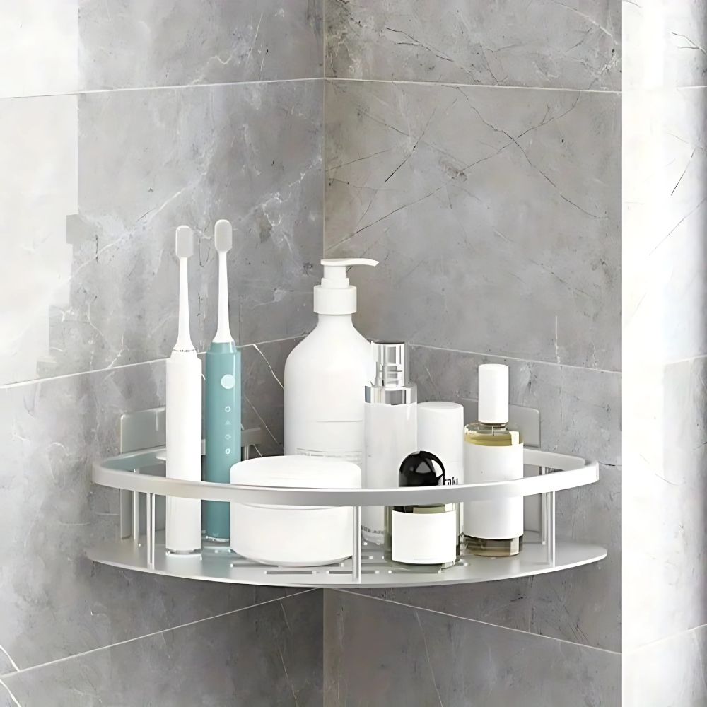 Aqua Curve Shower Caddy | Rustproof Aluminium, Wall-Mounted
