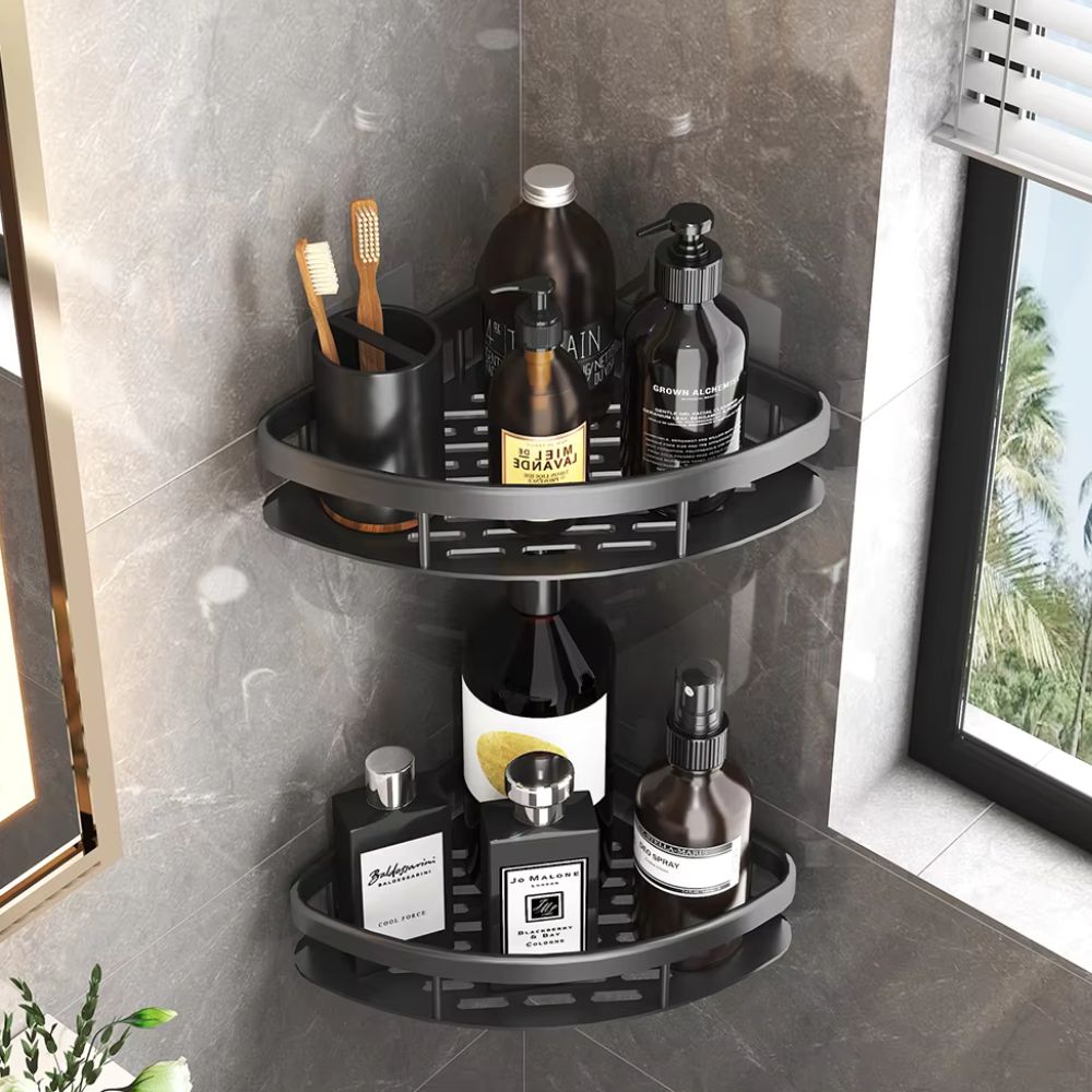 Aqua Curve Shower Caddy | Rustproof Aluminium, Wall-Mounted