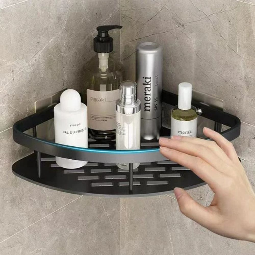 Aqua Curve Shower Caddy | Rustproof Aluminium, Wall-Mounted