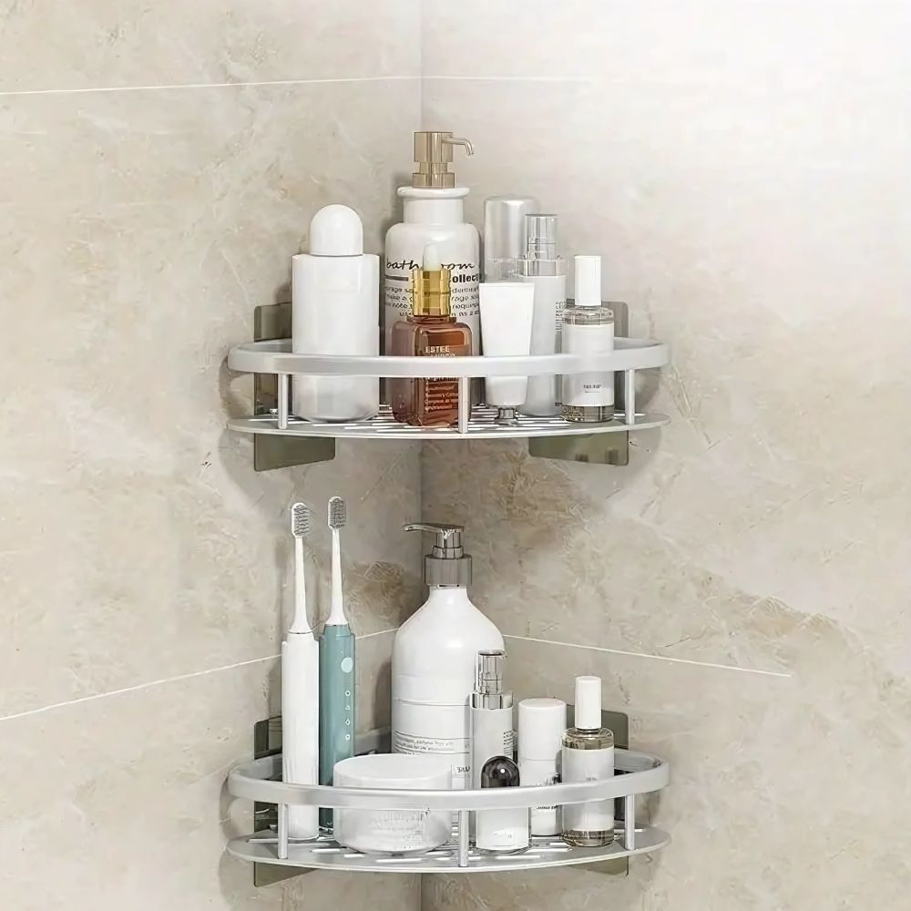 Aqua Curve Shower Caddy | Rustproof Aluminium, Wall-Mounted