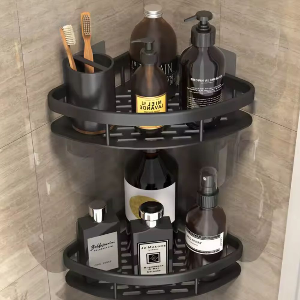 Aqua Curve Shower Caddy | Rustproof Aluminium, Wall-Mounted