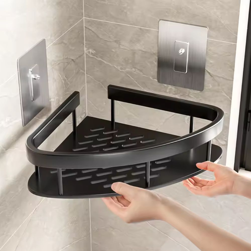 Aqua Curve Shower Caddy | Rustproof Aluminium, Wall-Mounted