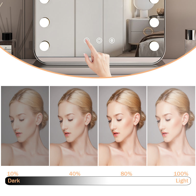 Arden Hollywood Mirror | LED Lighted, Adjustable Brightness, 360-Degree Rotation