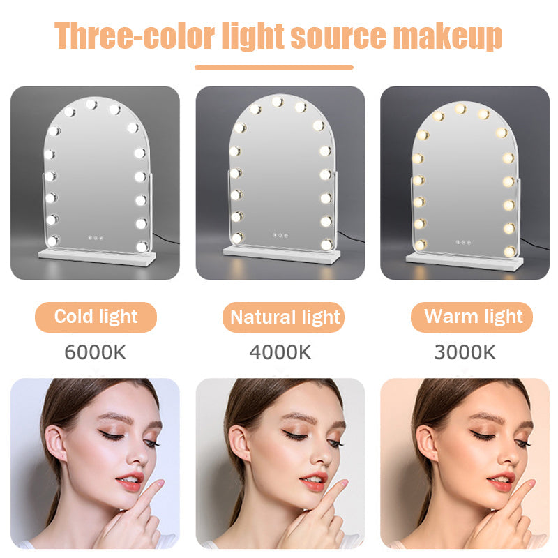 Arden Hollywood Mirror | LED Lighted, Adjustable Brightness, 360-Degree Rotation