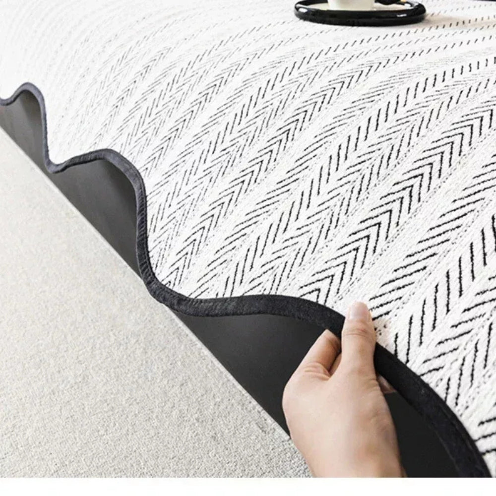 Aurelia Sofa Cover | Herringbone Pattern, Soft Microfiber for Pets 7