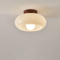Blythe Flush Mount Ceiling Light | Cream Glass Shade, LED Illumination