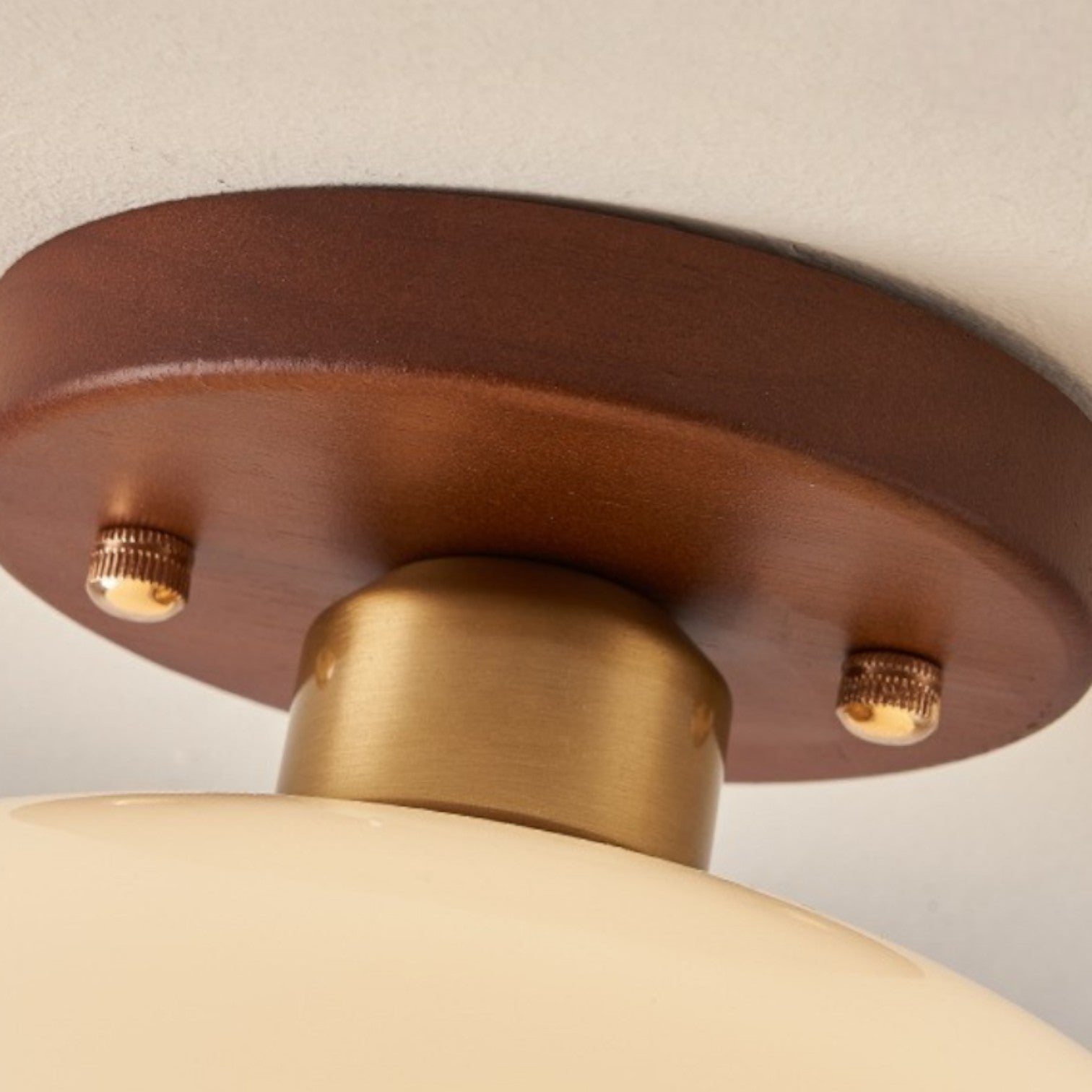 Blythe Flush Mount Ceiling Light | Cream Glass Shade, LED Illumination