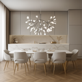 Branwen Chandelier | Modern LED Glass Globe, Adjustable Height