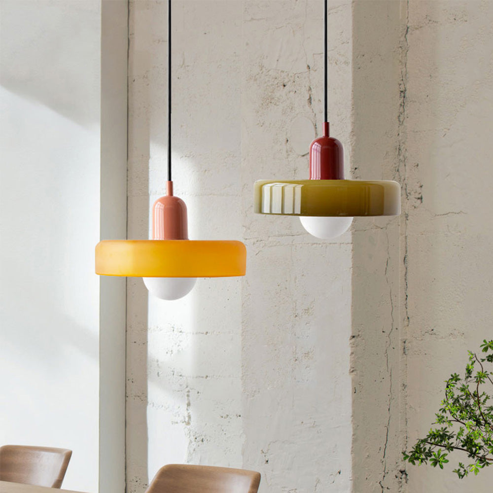 Cleo Pendant Light | Coloured Glass, Minimalist Nordic Design