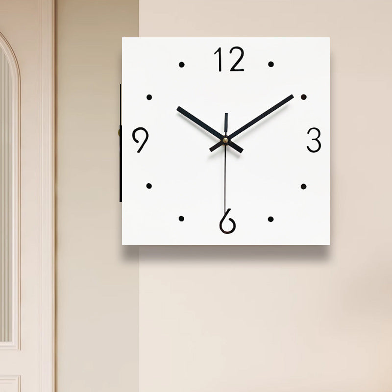 Cora Modern Wall Clock | Double-Sided, Metal Frame, Digital Display