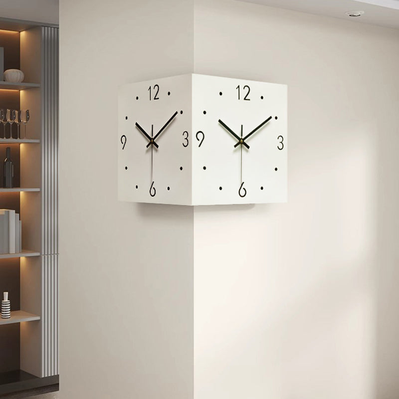 Cora Modern Wall Clock | Double-Sided, Metal Frame, Digital Display