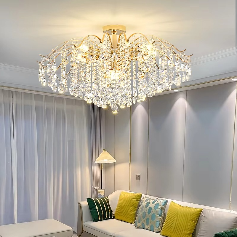 Creslin Chandelier Light | Curved Branch Design, Adjustable LED Lighting