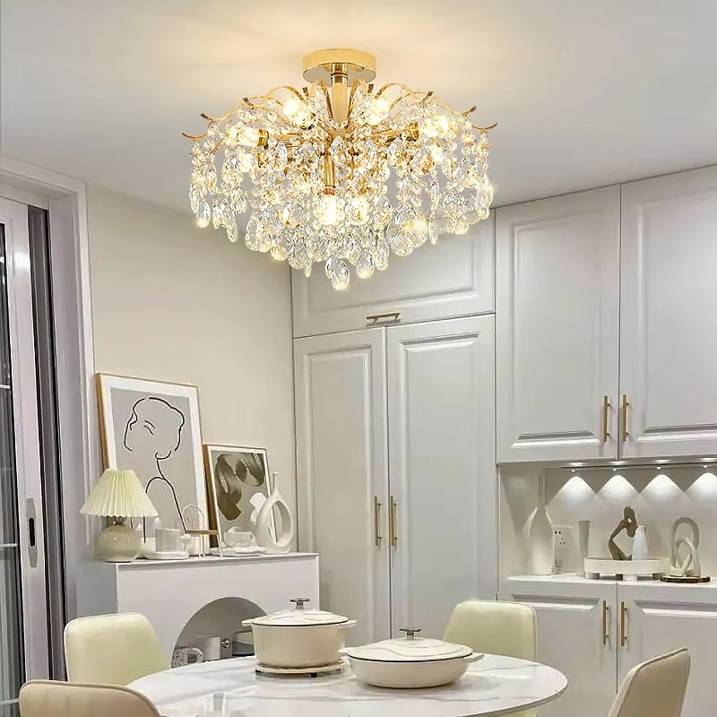 Creslin Chandelier Light | Curved Branch Design, Adjustable LED Lighting