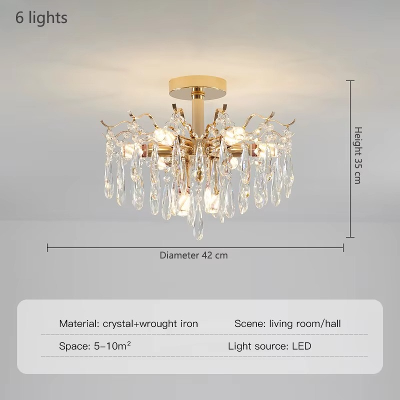Creslin Chandelier Light | Curved Branch Design, Adjustable LED Lighting