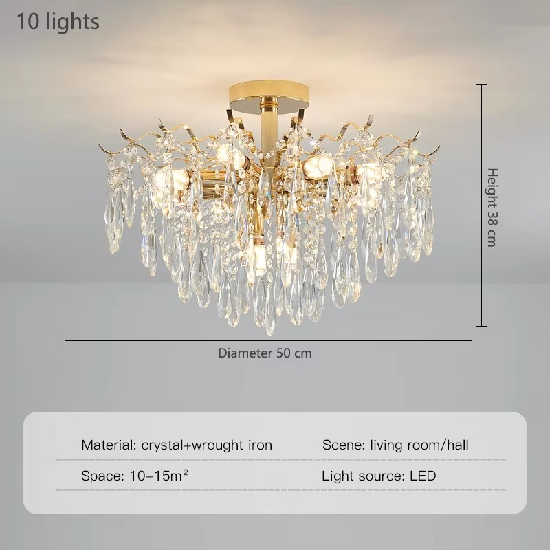 Creslin Chandelier Light | Curved Branch Design, Adjustable LED Lighting