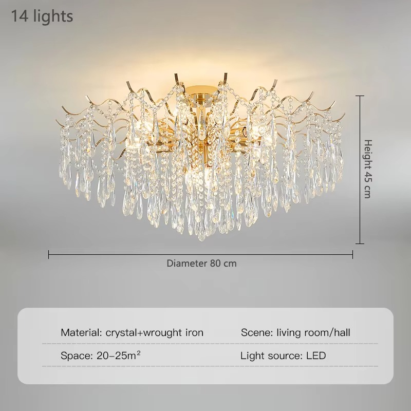 Creslin Chandelier Light | Curved Branch Design, Adjustable LED Lighting