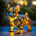 Daro Dog Table Lamp | Stained Glass Mosaic Design for Bedside or Living Room