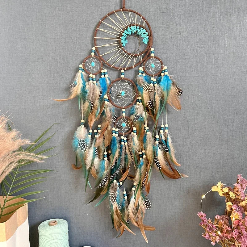 Dorian Dream Catcher Wall Art | Vintage Design with Natural Stone and Tree of Life
