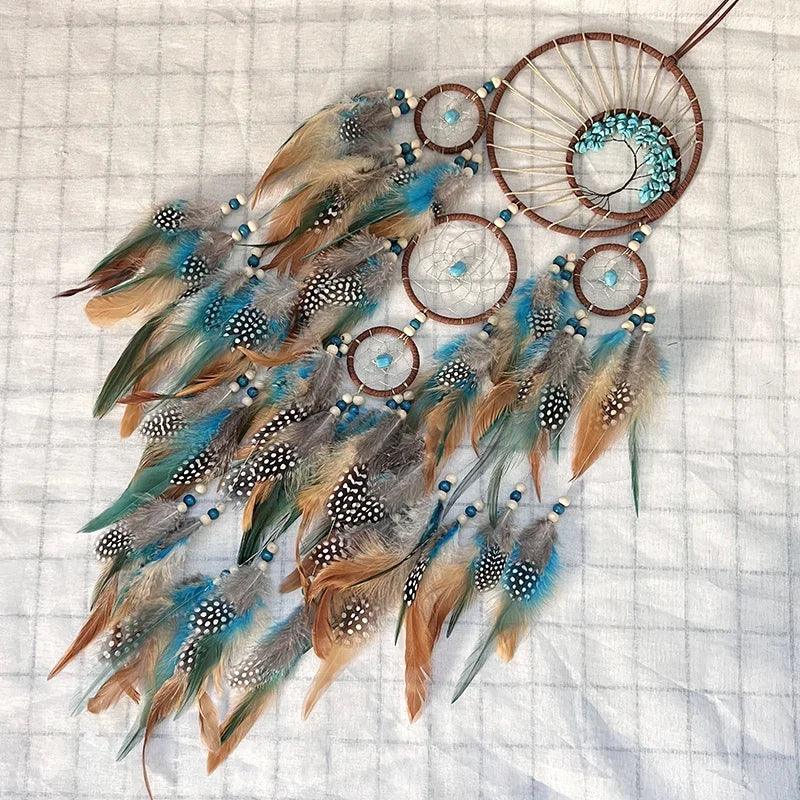 Dorian Dream Catcher Wall Art | Vintage Design with Natural Stone and Tree of Life