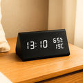 Elora Wooden LED Alarm Clock | Digital Display, Sound Control, Adjustable Brightness