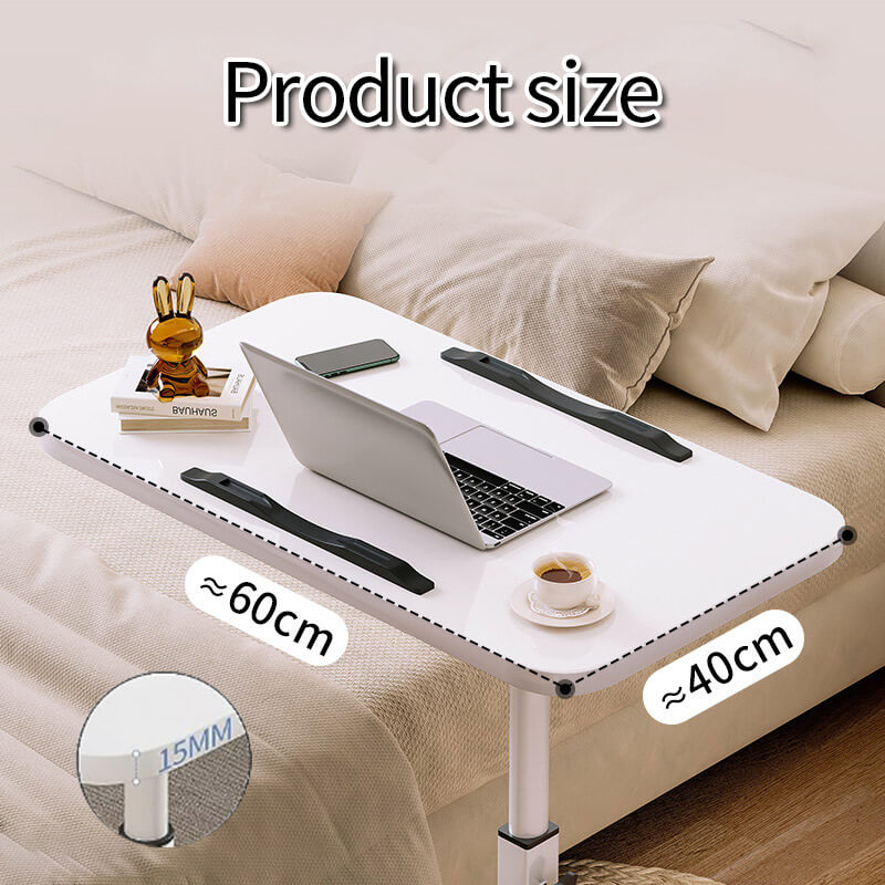 Fiora Overbed Table | Adjustable Height, Foldable, 360° Wheels