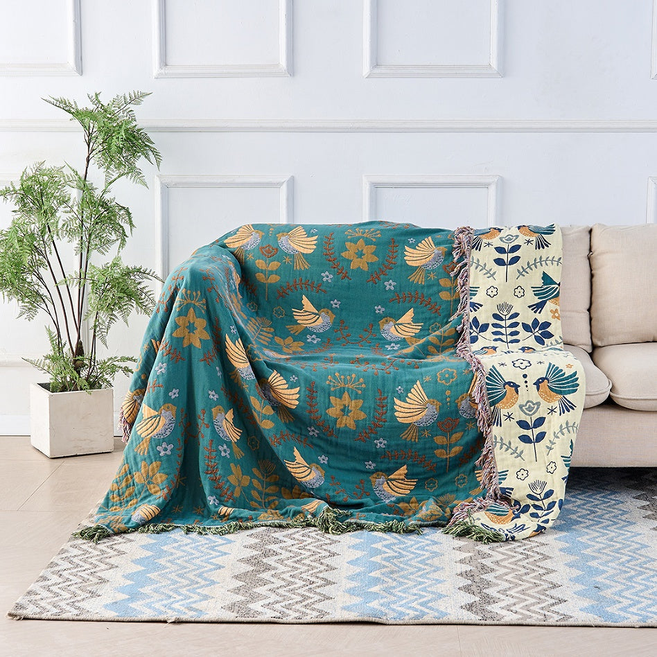 Fjord Reversible Blanket | 100% Cotton, Scandinavian Design