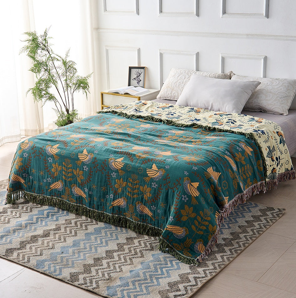 Fjord Reversible Blanket | 100% Cotton, Scandinavian Design