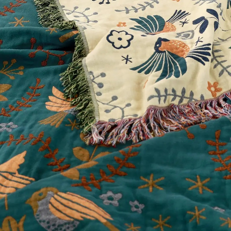 Fjord Reversible Blanket | 100% Cotton, Scandinavian Design