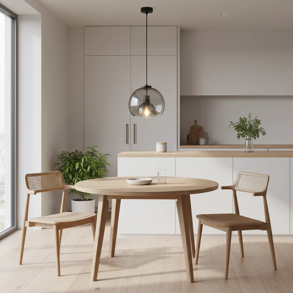 Haven Glass Pendant Light | Hand-Blown Art Deco Design, Indoor Hanging Lighting