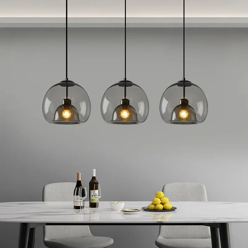 Haven Glass Pendant Light | Hand-Blown Art Deco Design, Indoor Hanging Lighting