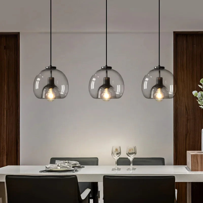 Haven Glass Pendant Light | Hand-Blown Art Deco Design, Indoor Hanging Lighting