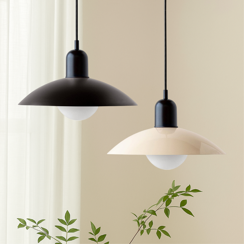 Haven Pendant Lighting | Curved Metal Shade, Adjustable Height for Kitchen Island