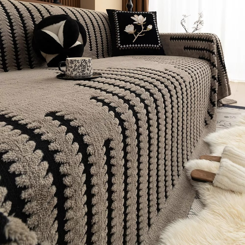 Haven Plush Sofa Cover | Tufted Microfiber Blend, Non-Slip
