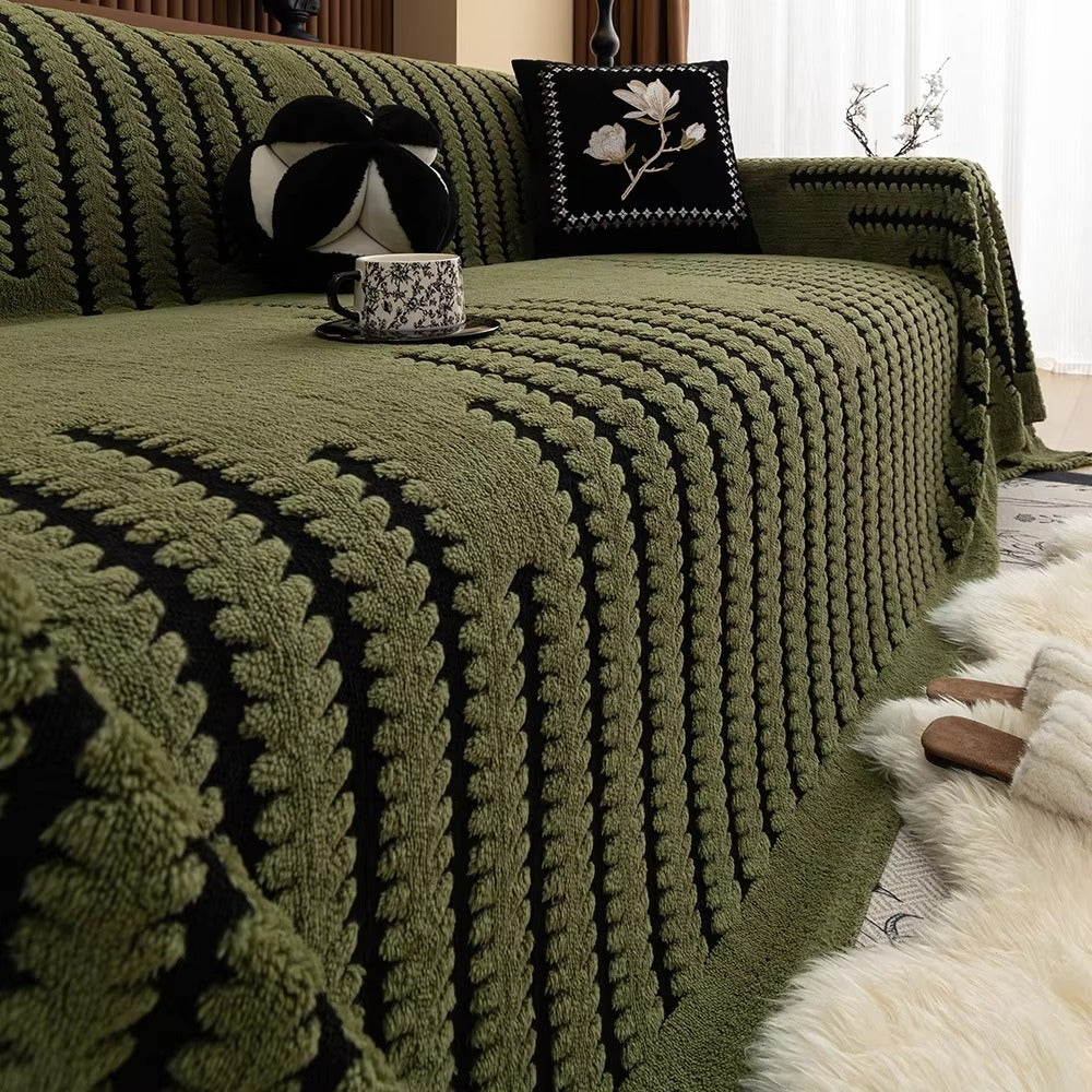 Haven Plush Sofa Cover | Tufted Microfiber Blend, Non-Slip