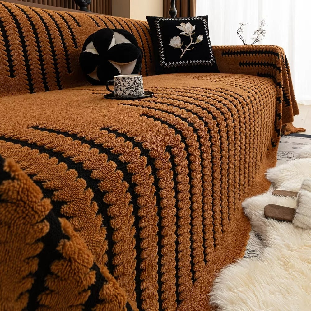 Haven Plush Sofa Cover | Tufted Microfiber Blend, Non-Slip