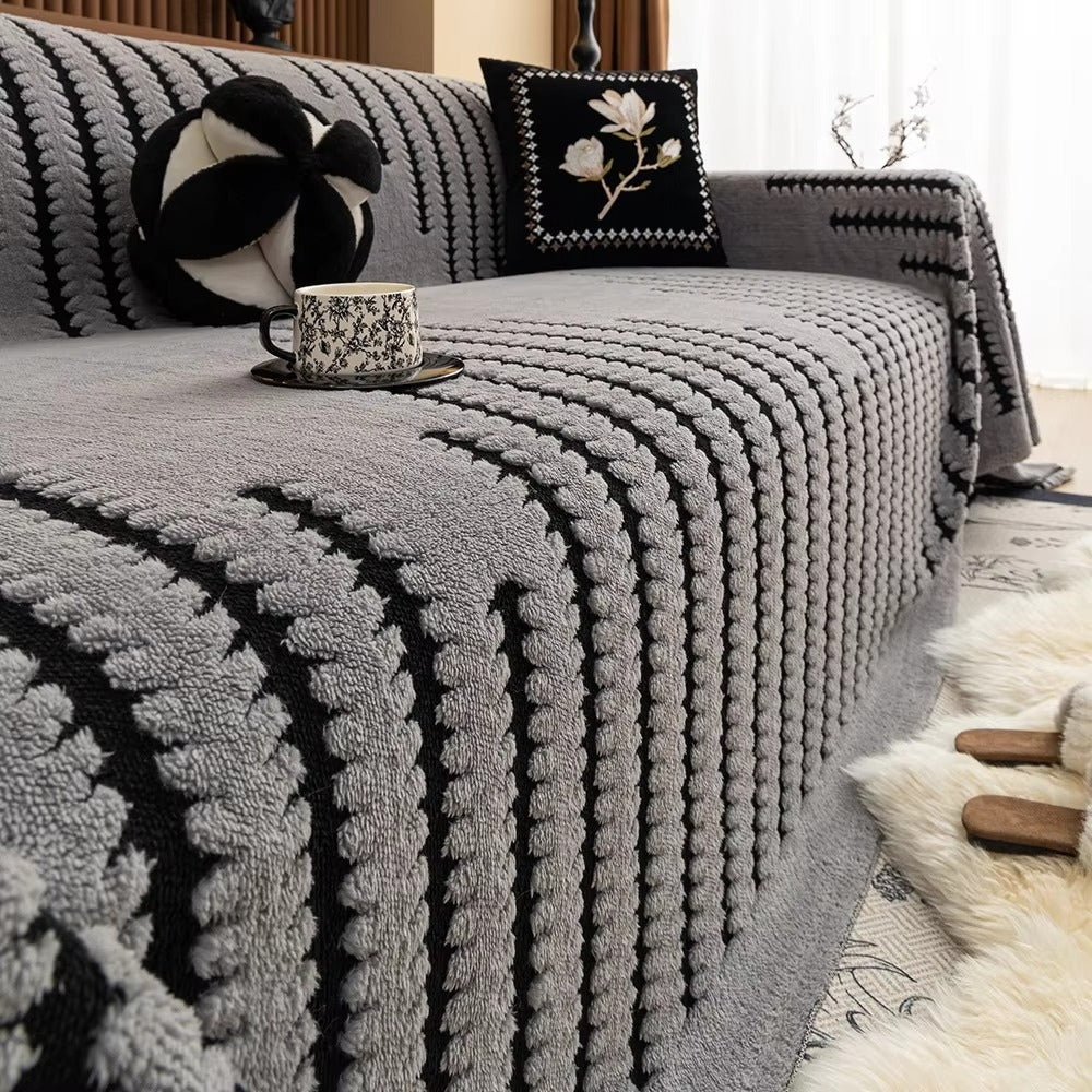 Haven Plush Sofa Cover | Tufted Microfiber Blend, Non-Slip