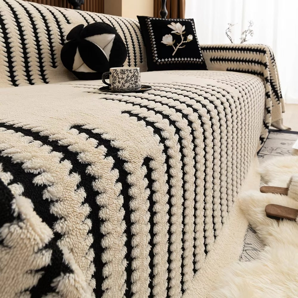 Haven Plush Sofa Cover | Tufted Microfiber Blend, Non-Slip