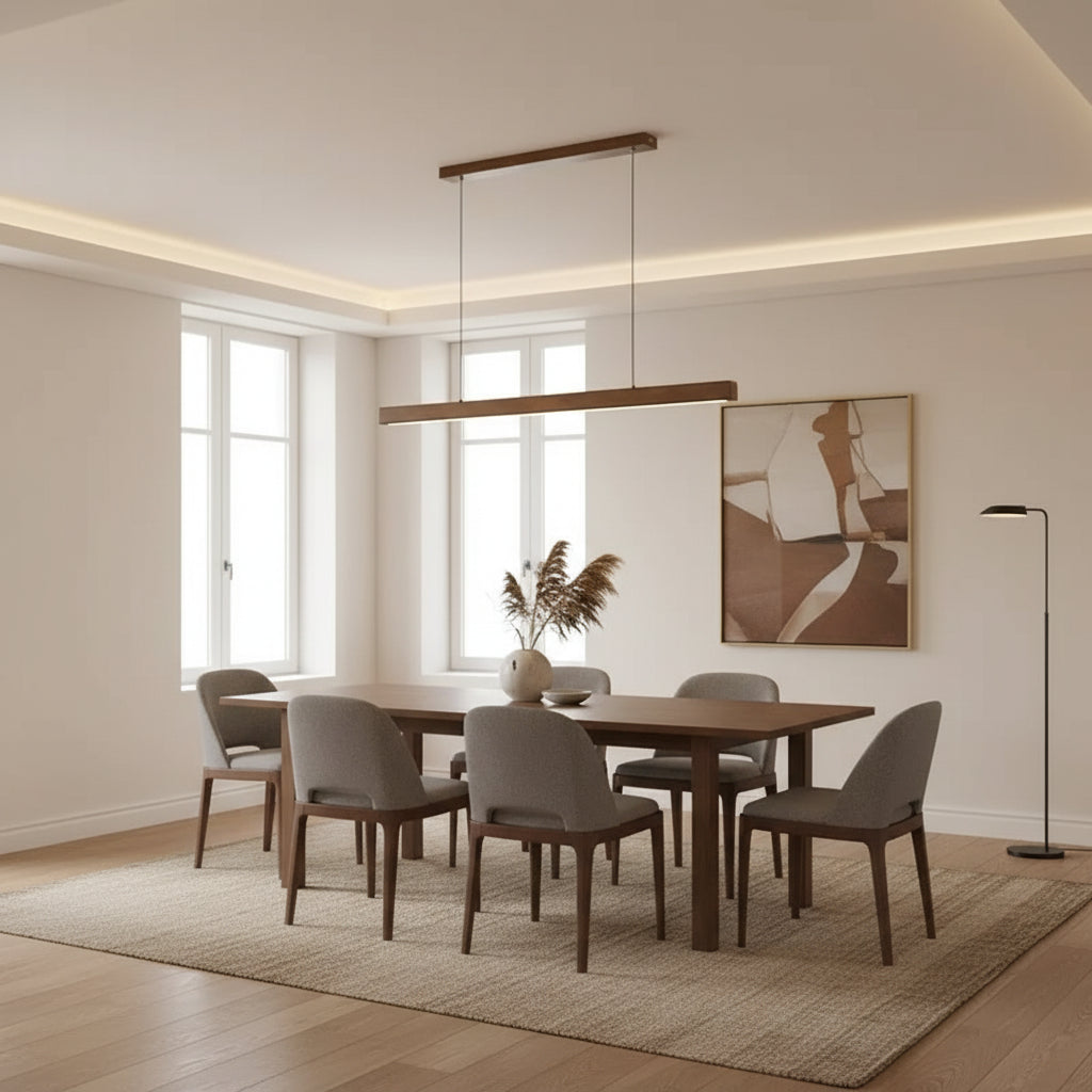 Ivalo Pendant Light | LED, Adjustable Wood Design for Kitchen Island