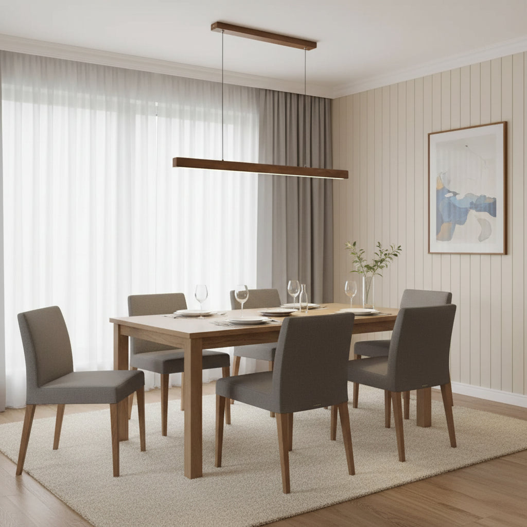 Ivalo Pendant Light | LED, Adjustable Wood Design for Kitchen Island