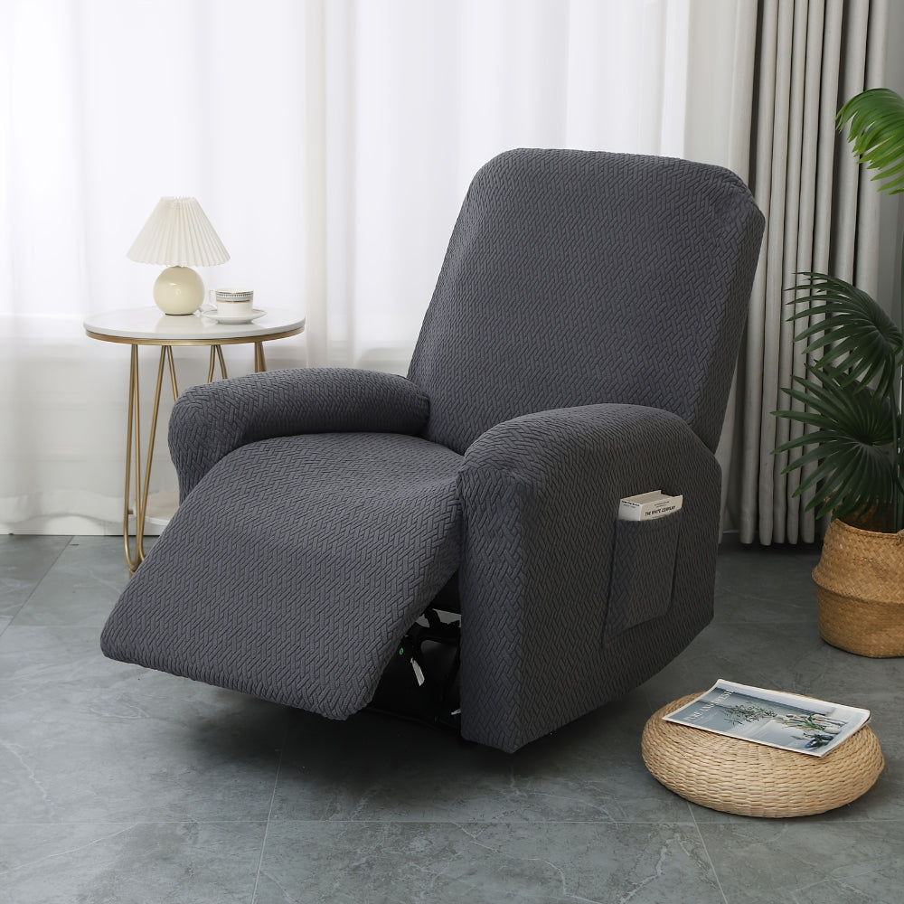 Juno Recliner Chair Cover | Soft Microfiber with Side Pocket, Full Coverage