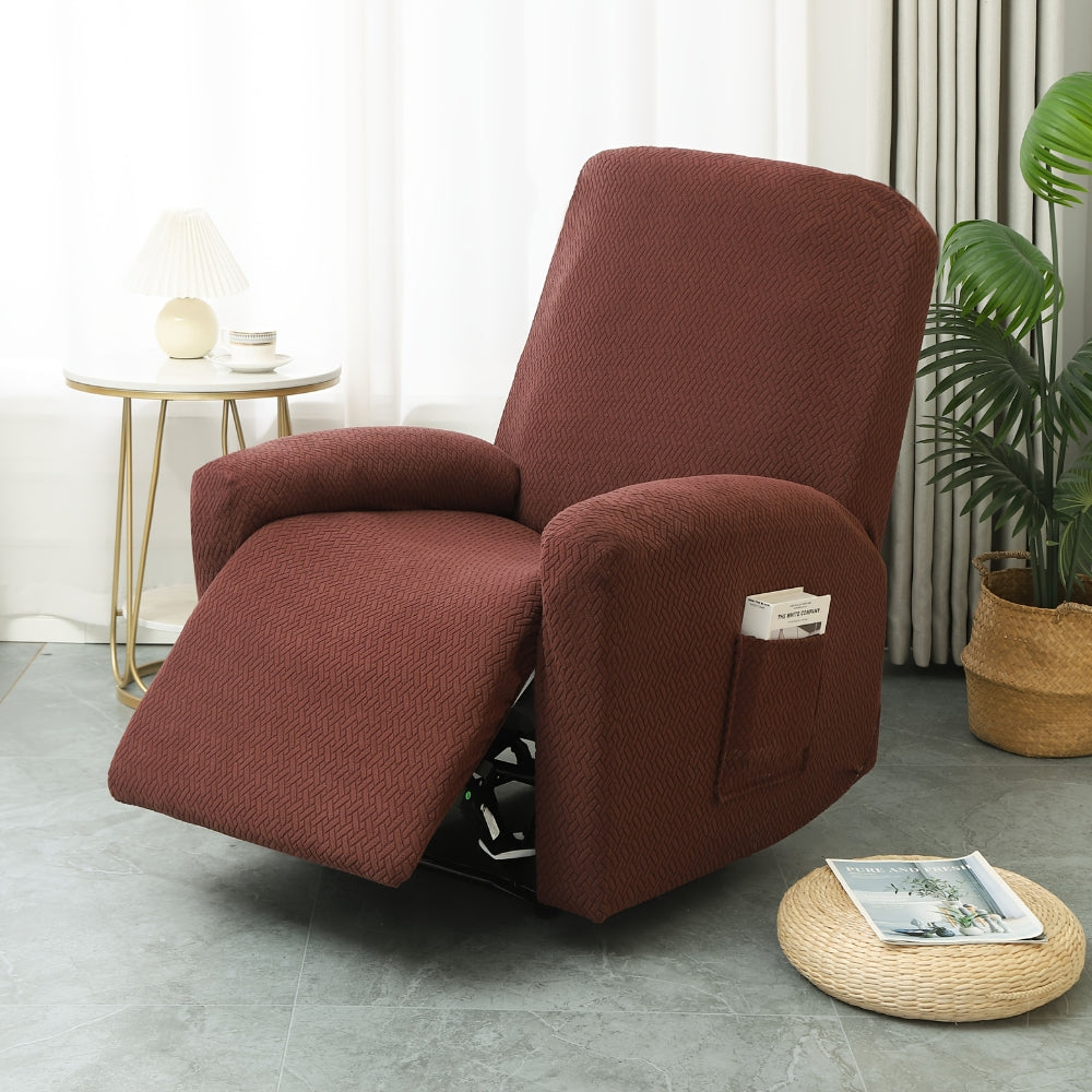 Juno Recliner Chair Cover | Soft Microfiber with Side Pocket, Full Coverage