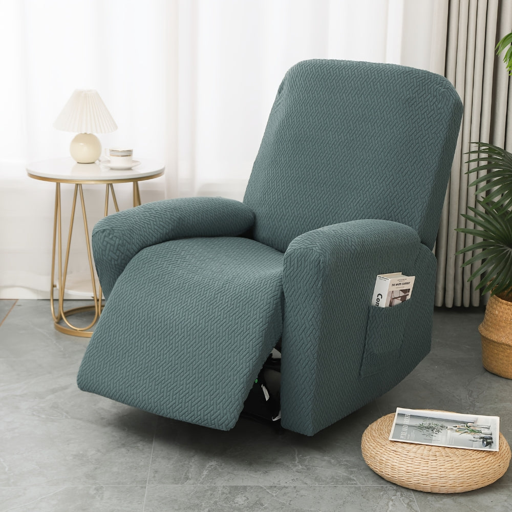 Juno Recliner Chair Cover | Soft Microfiber with Side Pocket, Full Coverage
