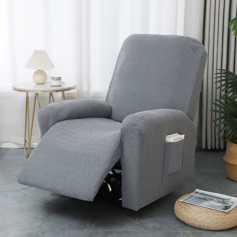 Juno Recliner Chair Cover | Soft Microfiber with Side Pocket, Full Coverage