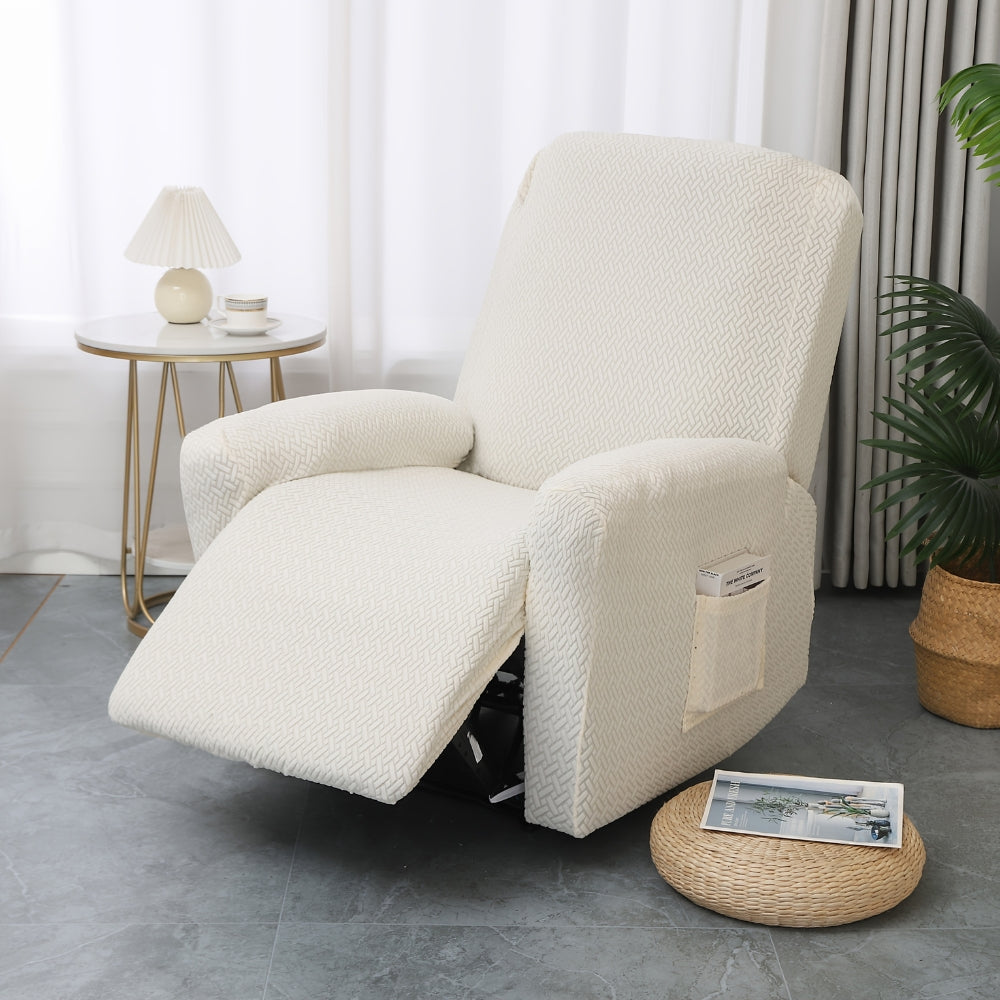 Juno Recliner Chair Cover | Soft Microfiber with Side Pocket, Full Coverage