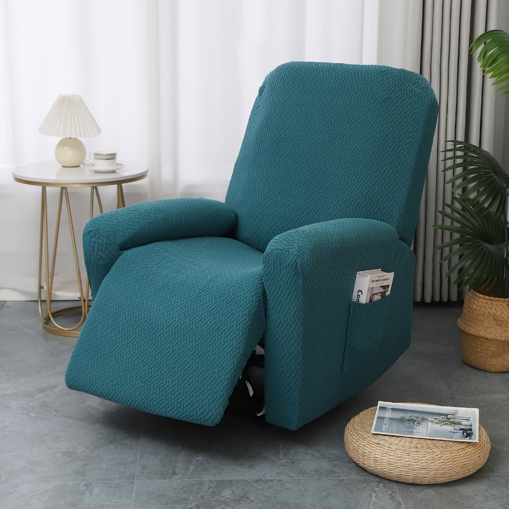 Juno Recliner Chair Cover | Soft Microfiber with Side Pocket, Full Coverage