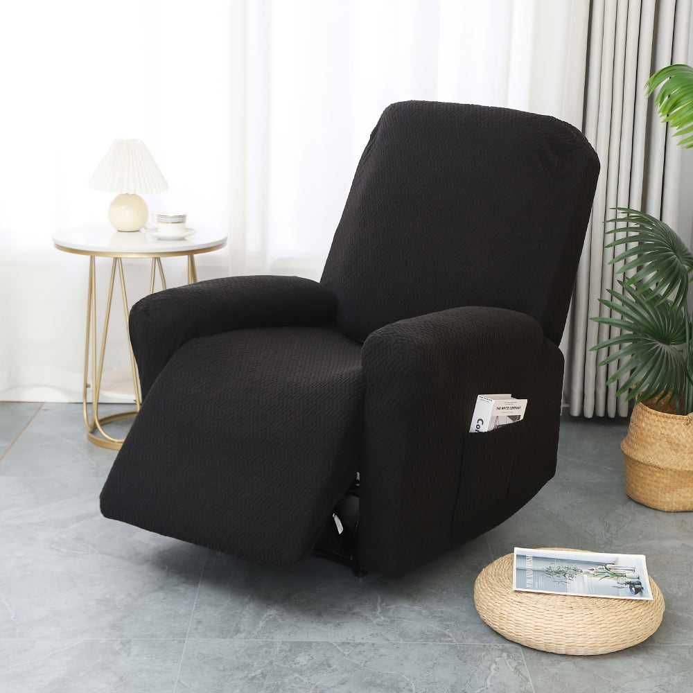 Juno Recliner Chair Cover | Soft Microfiber with Side Pocket, Full Coverage