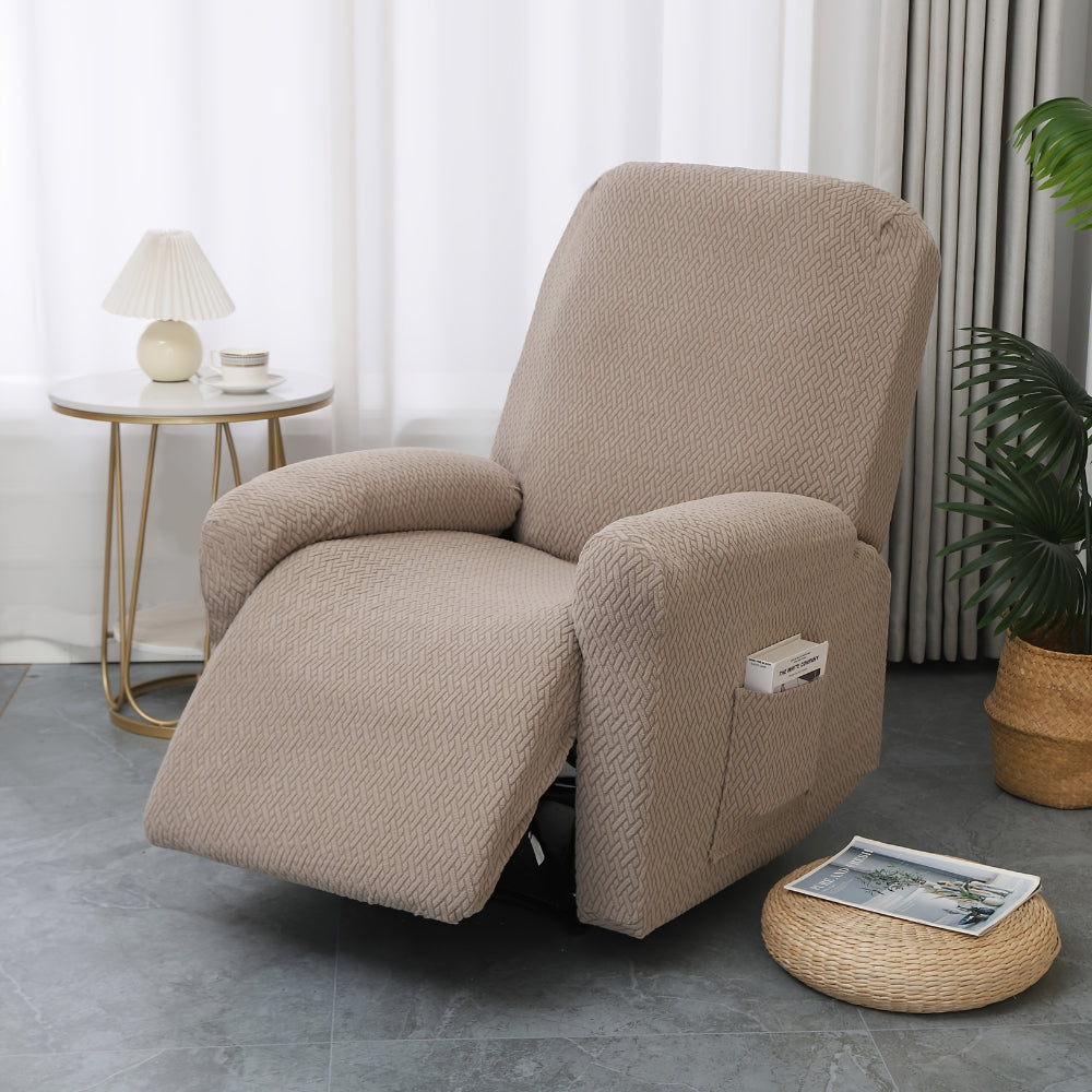 Juno Recliner Chair Cover | Soft Microfiber with Side Pocket, Full Coverage