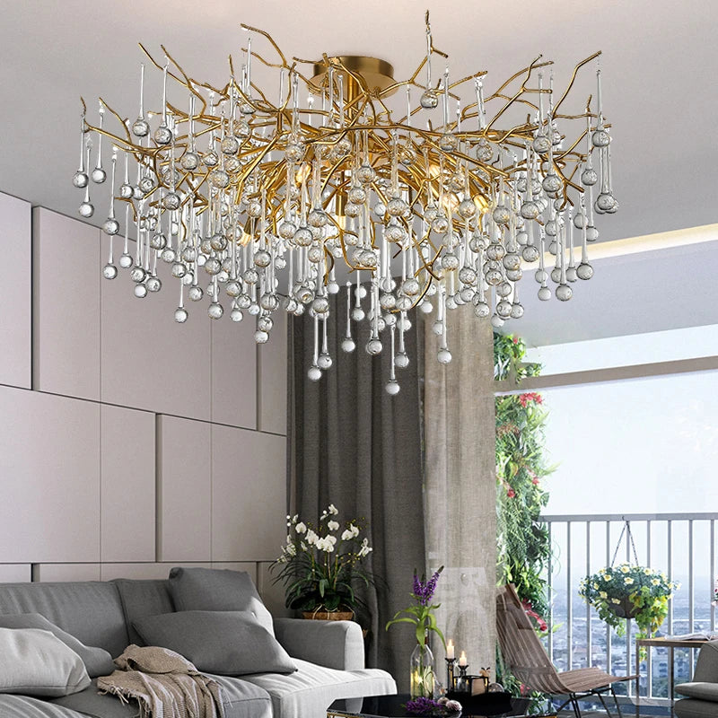 Leno Crystal Chandelier | Modern Glass Design for Dining Room and Living Spaces